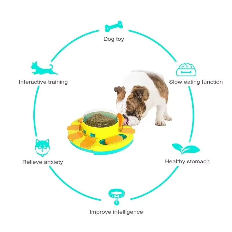 New Dog Puzzle Toy Slow Feeder Interactive Increase Puppy IQ Food Dispenser Slowly Eating Nonslip Bowl Pet Cat Dog Training Game